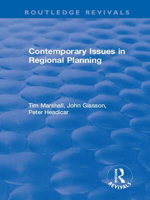 cover image of Contemporary Issues in Regional Planning